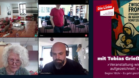 Screenschot von der Videokonferenz während der Vorbereitung.